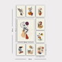 Wallity Set de 9 Cuadros Decorativos Multicolor en MDF